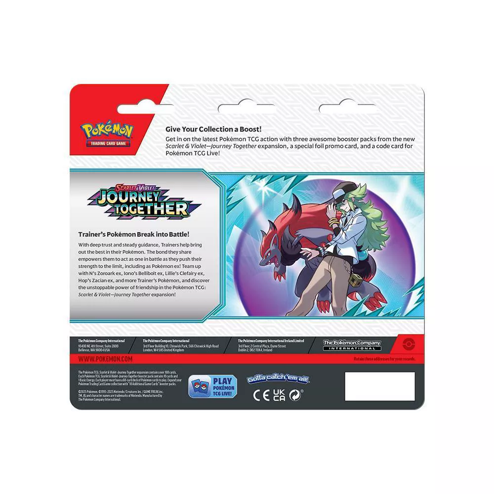 Pokémon - Trading Card Game - Scarlet & Violet Journey Together 3 Pk Booster - Styles May Vary