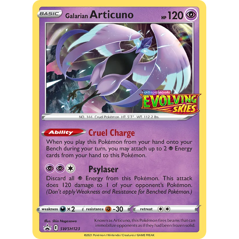 [NM] Galarian Articuno - SWSH123 (Prerelease) #SWSH123-SWSH: Sword & Shield Promo Cards