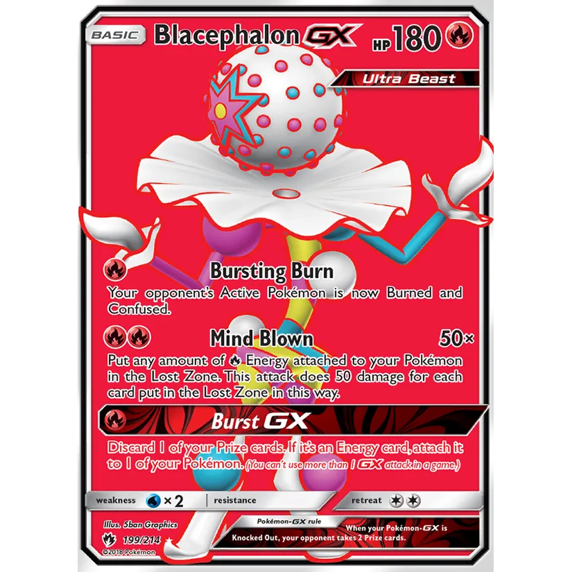 [NM] Blacephalon GX (Full Art) #199/214-SM - Lost Thunder
