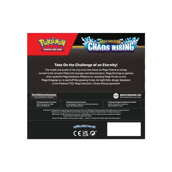 Pokémon Trading Card Game: Mega Evolution Chaos Rising Booster Display