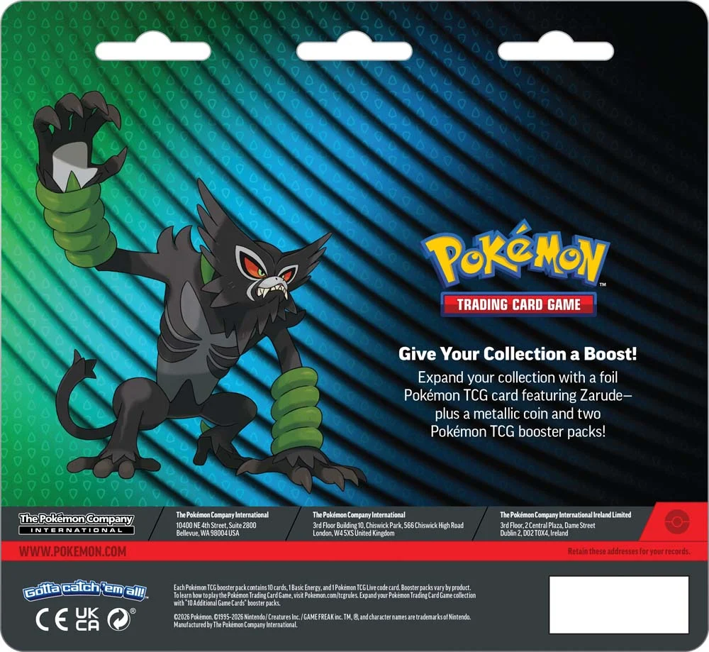 Pokemon Mega Evolution Pitch Black Zarude 2-Pack Blister [2 Booster Packs & Coin]
