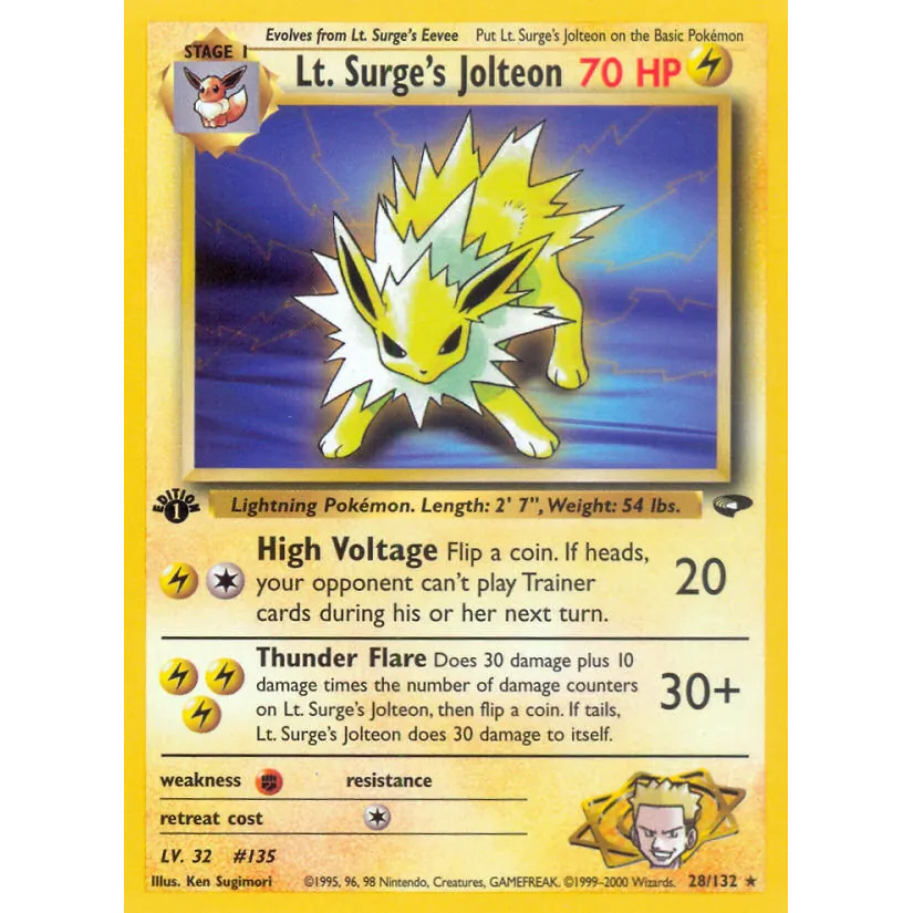 [NM] Lt. Surge's Jolteon #028/132-Gym Challenge