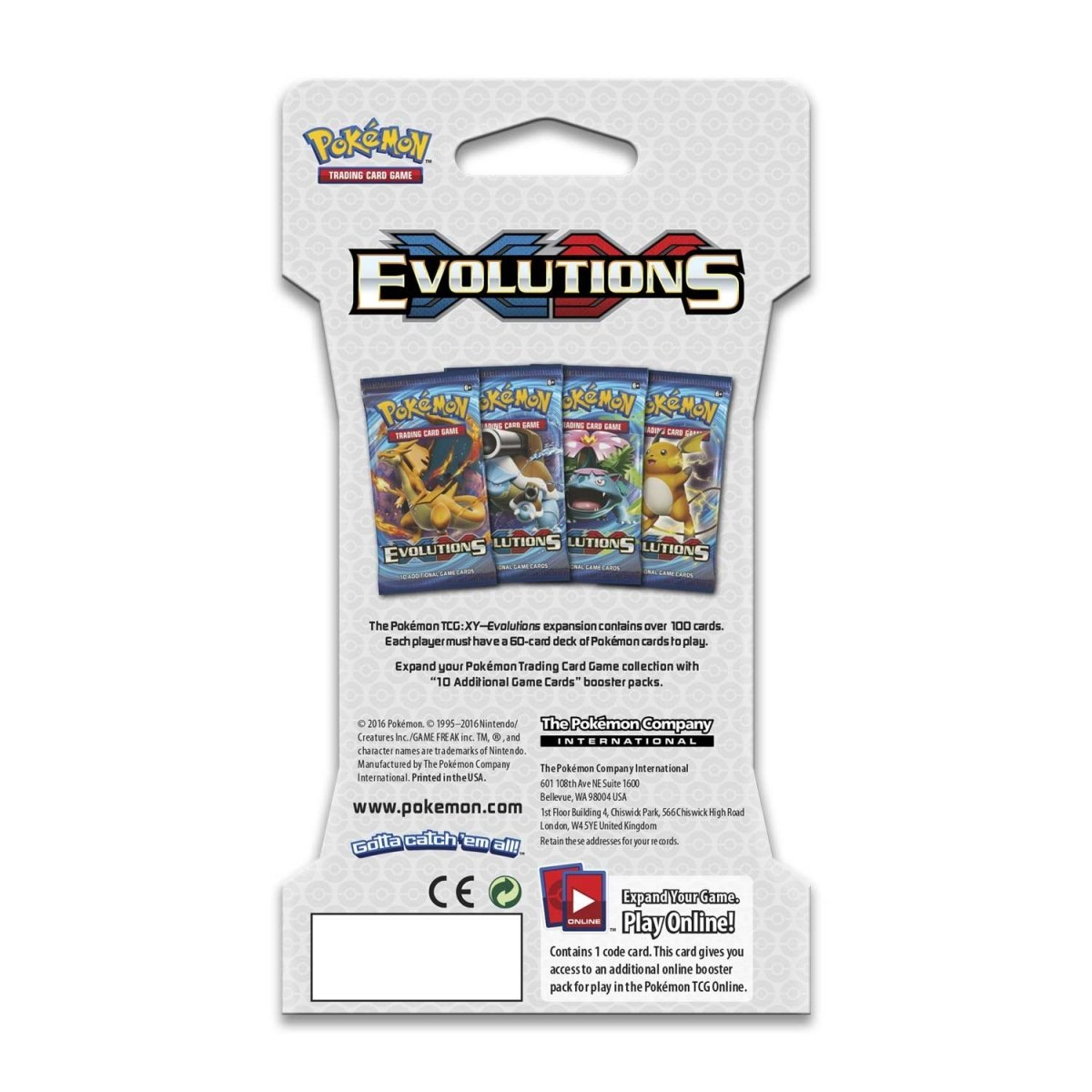 Pokémon TCG: XY-Evolutions Sleeved Booster Pack (10 cards)