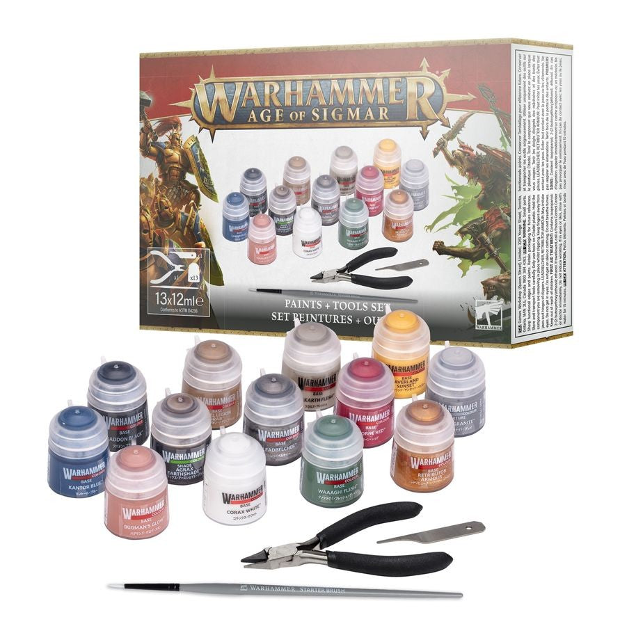 Warhammer Age of Sigmar: Age of Sigmar Paints + Tools (4th Edition)