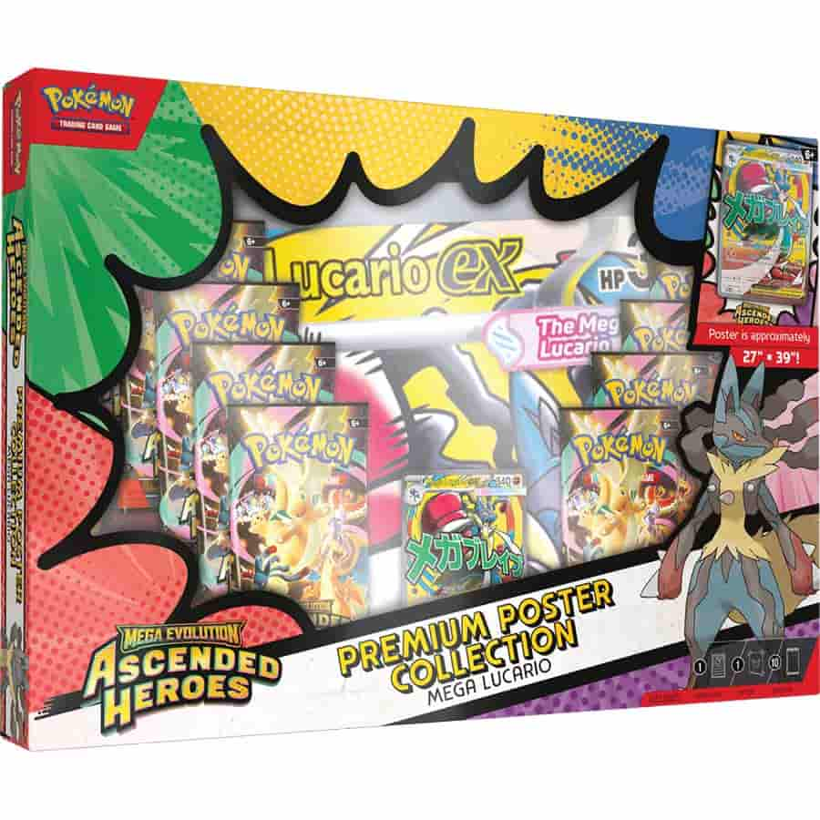 POKEMON TCG: MEGA EVOLUTION: ASCENDED HEROES: PREMIUM POSTER COLLECTION  - Styles May Vary