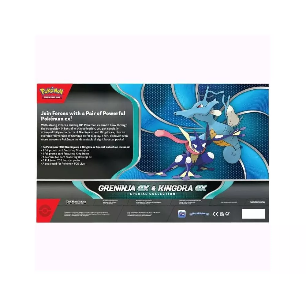 Pokemon TCG Greninja EX & Kingdra EX Special Collection Box - 8 Packs, Promo Cards