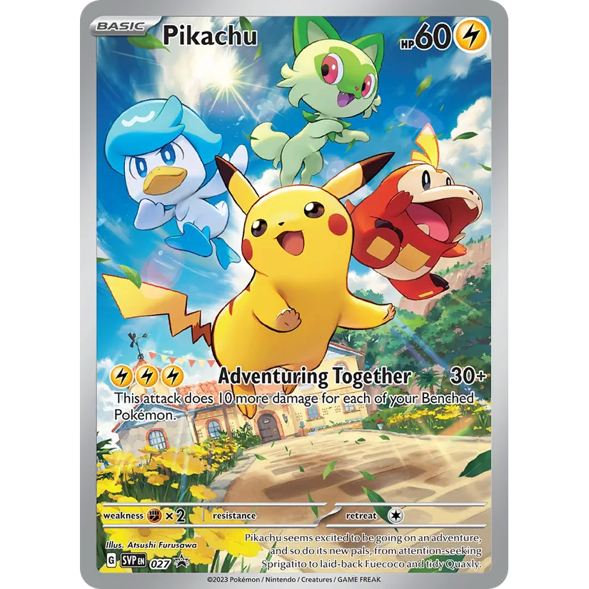 [NM] Pikachu - 027 (Pokemon Center Exclusive) #027-SV: Scarlet & Violet Promo Cards