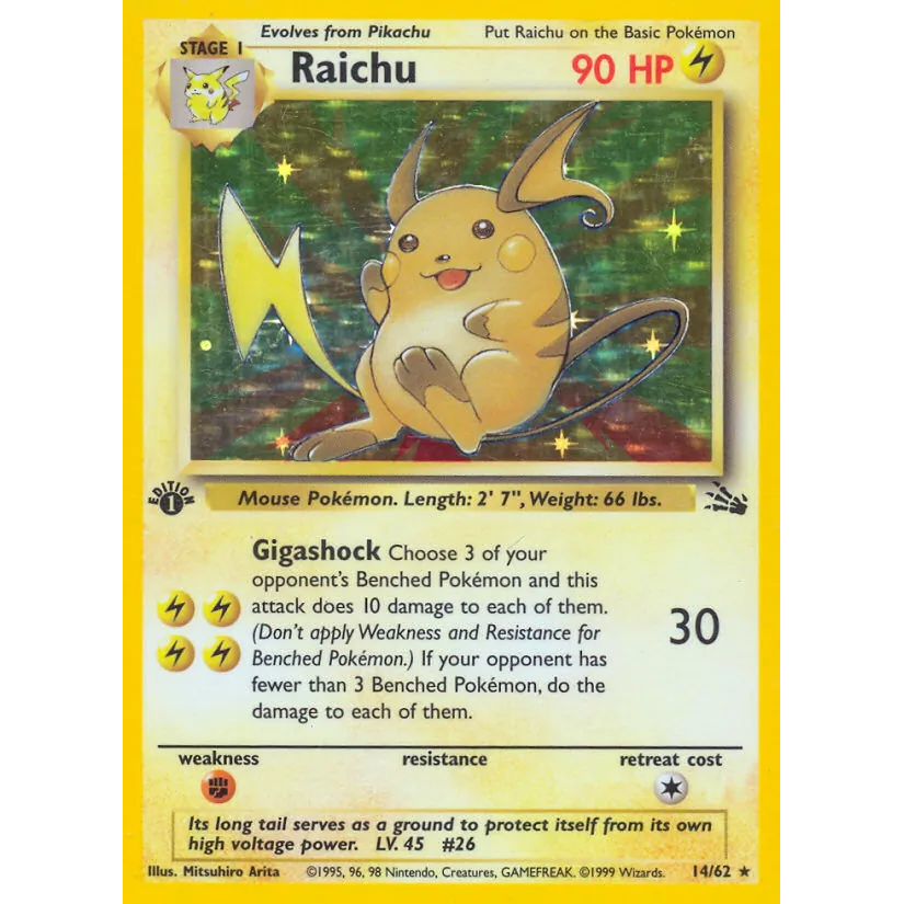 [NM] Raichu (14) #14/62-Fossil