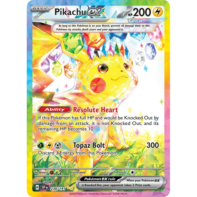 [NM] Pikachu ex #238/191-SV08: Surging Sparks