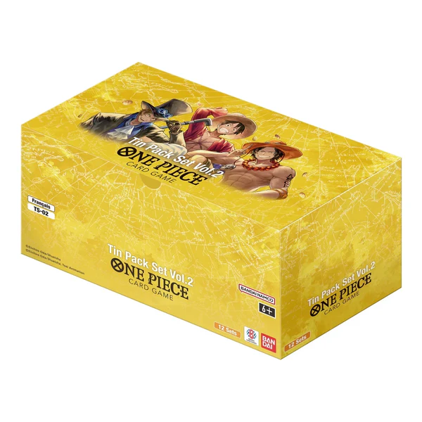 One Piece Card Game Tin Pack Set Vol.2 [TS-02] Display Box of 12 Sealed English