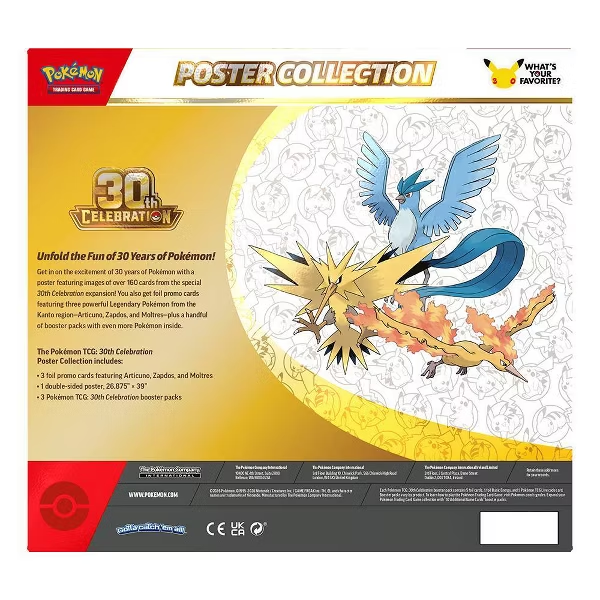 Pokémon Trading Card Game: 30th Celebration Poster Collection