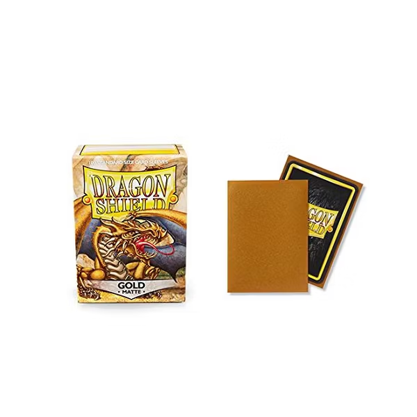 Dragon Shield Matte Sleeves - Gold (100-Pack) - Dragon Shield Card Sleeves