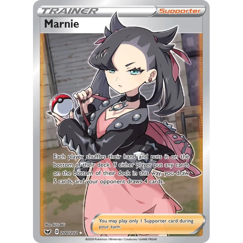 [NM] Marnie (Full Art) #200/202-SWSH01: Sword & Shield Base Set