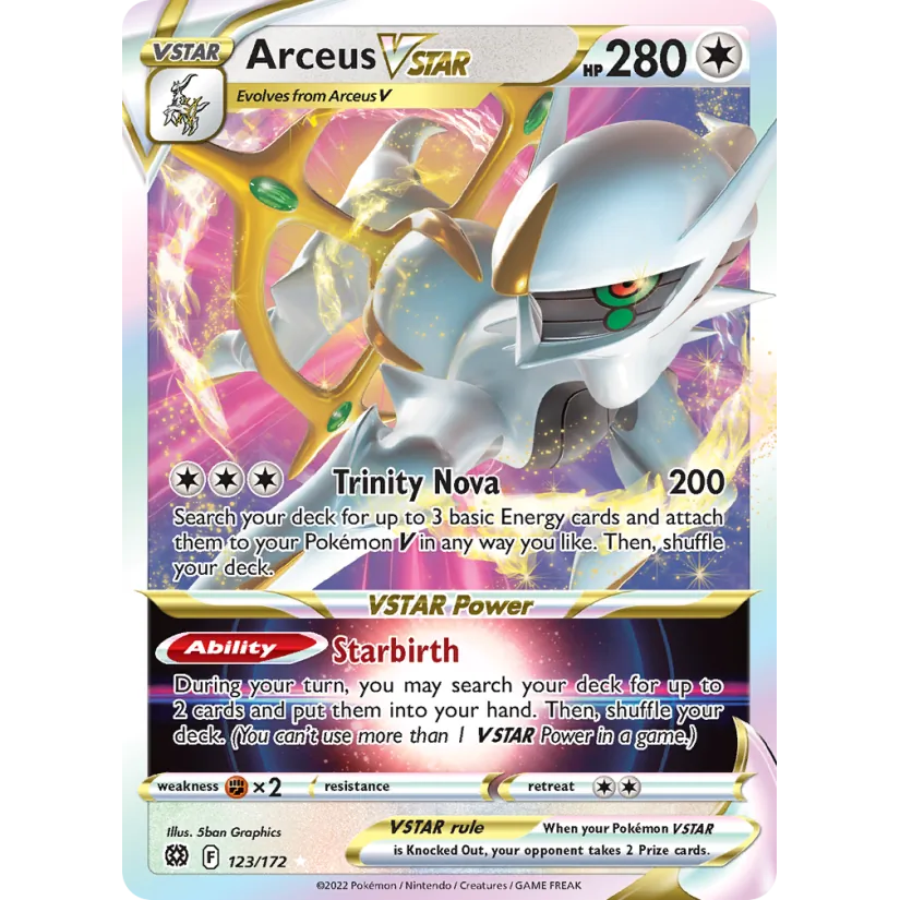 [NM] Arceus VSTAR #123/172-SWSH09: Brilliant Stars