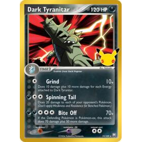 [NM] Dark Tyranitar #19/109-ME: 30th Celebration Classic Collection