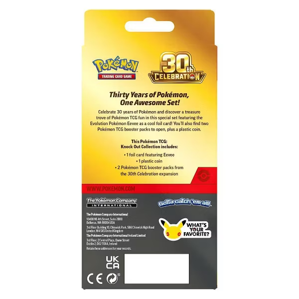 Pokémon Trading Card Game: 30th Celebration Knock Out Collection
