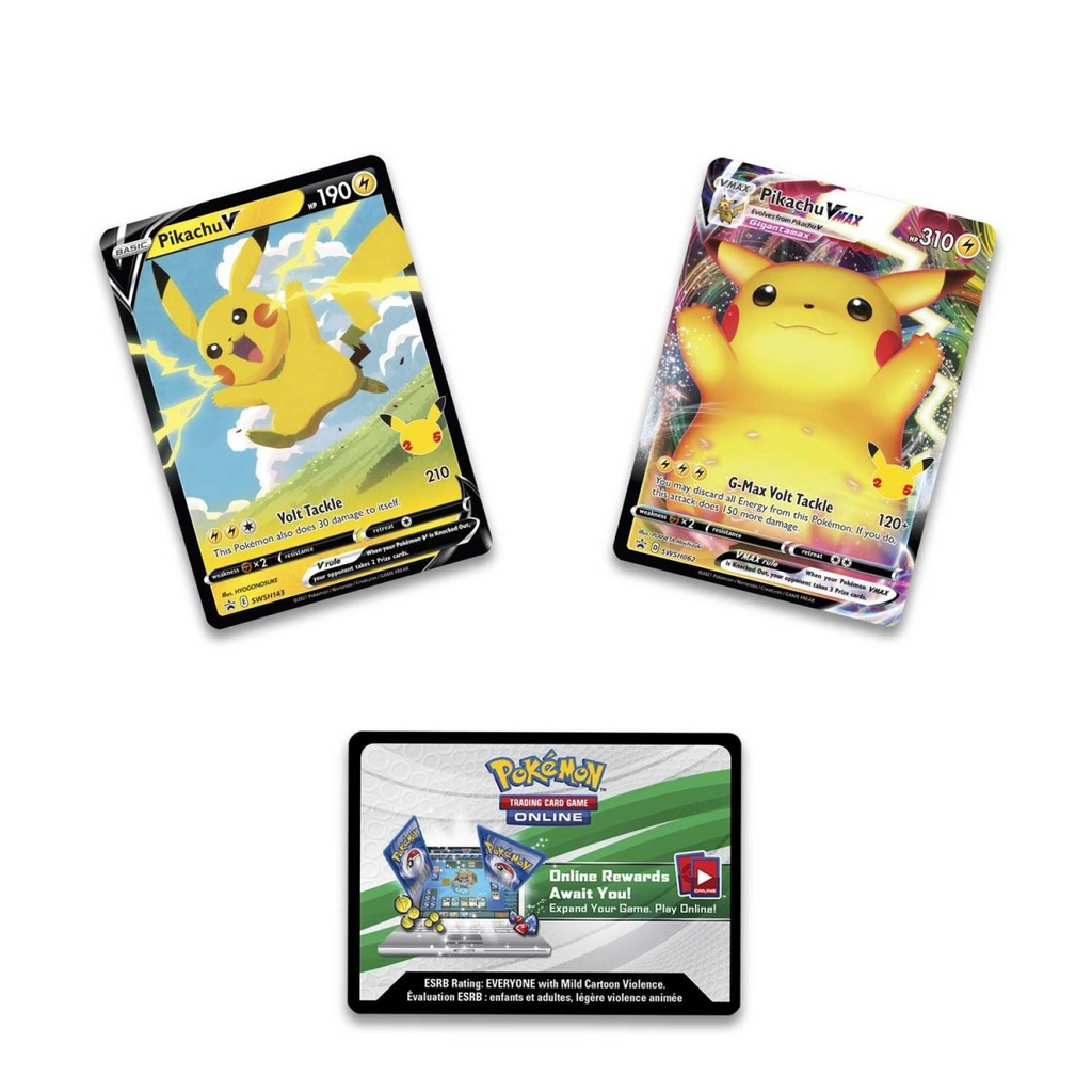 Pokémon TCG 25th Anniversary Celebrations Premium Pikachu VMAX Figure Collection Box