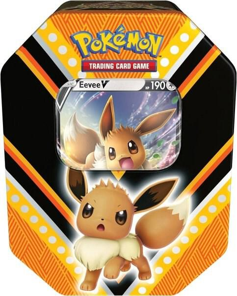Pokémon TCG V Powers Eevee V/Pikachu V/Eternatus V Tin 3x Lot (Vertical)