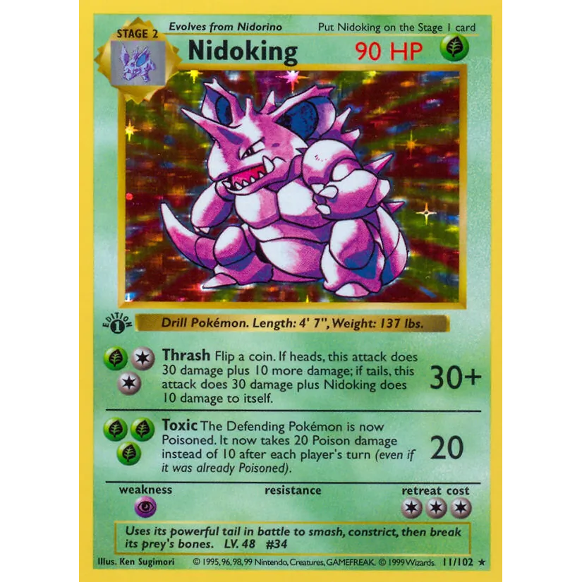 [NM] Nidoking #011/102-Base Set