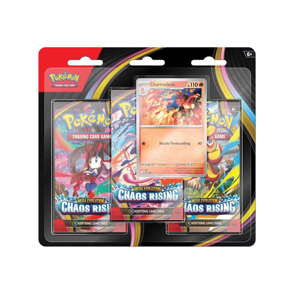 Pokémon Trading Card Game: Mega Evolution Chaos Rising Three-Booster Blister
