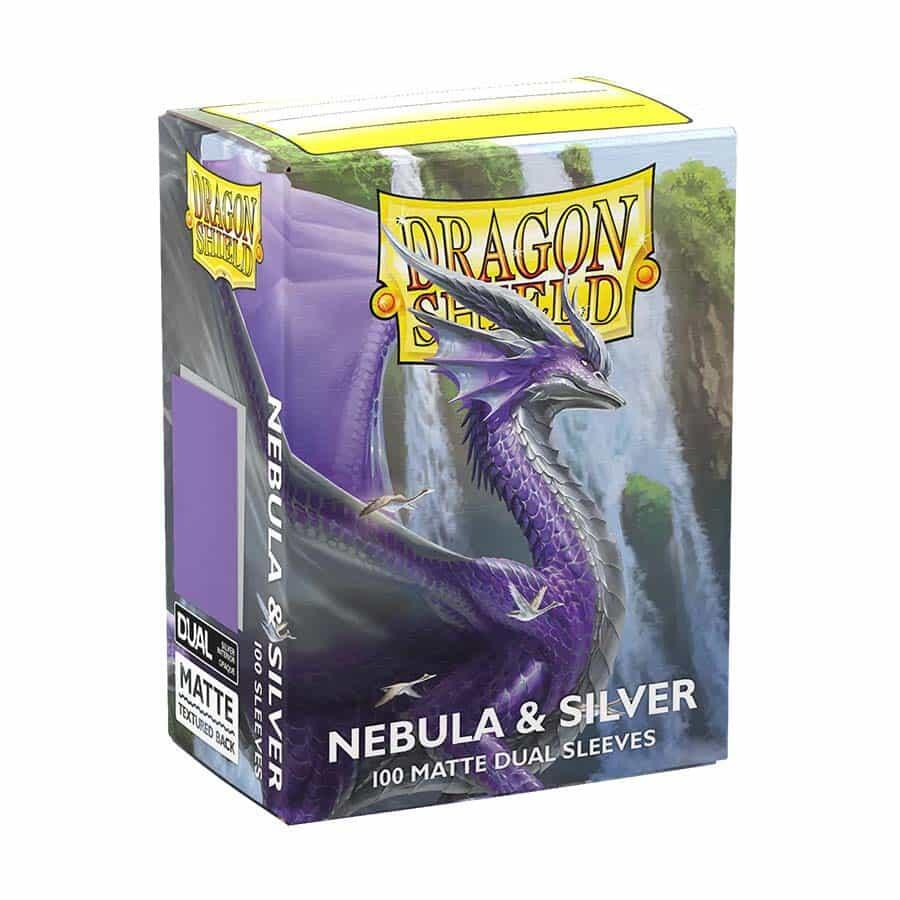 Dragon Shield Sleeves: Standard Matte Dual 100 Count - Sky Blue and Silver