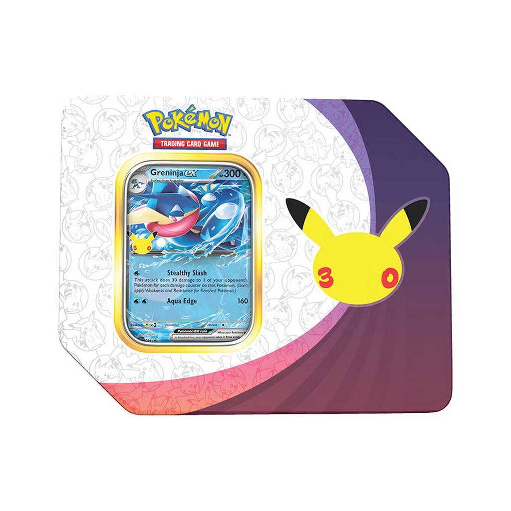 Pokemon Trading Card Game: 30th Celebration Tin (Sylveon or Greninja)- Styles May Vary