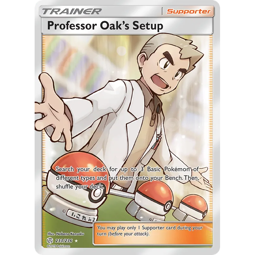 [NM] Professor Oak's Setup (Full Art) #233/236-SM - Cosmic Eclipse