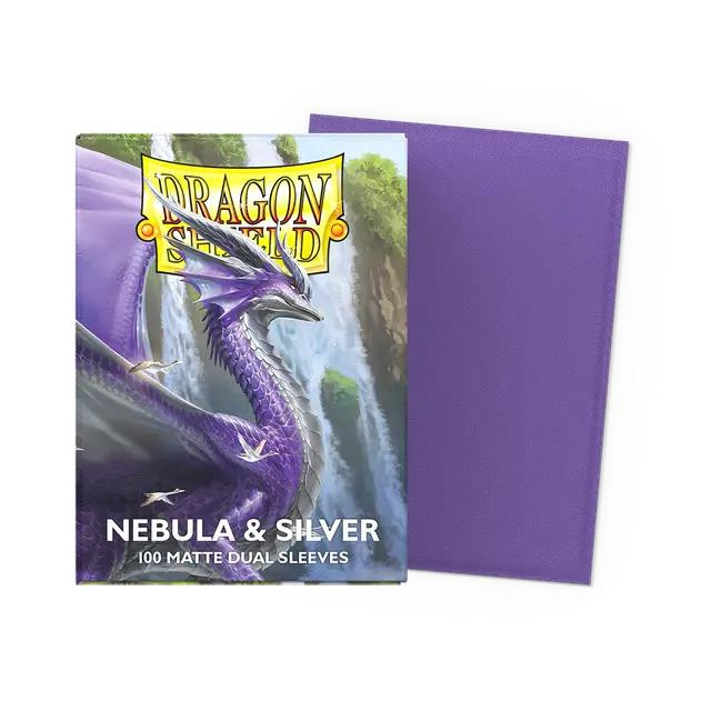 Dragon Shield Sleeves: Standard Matte Dual 100 Count - Sky Blue and Silver